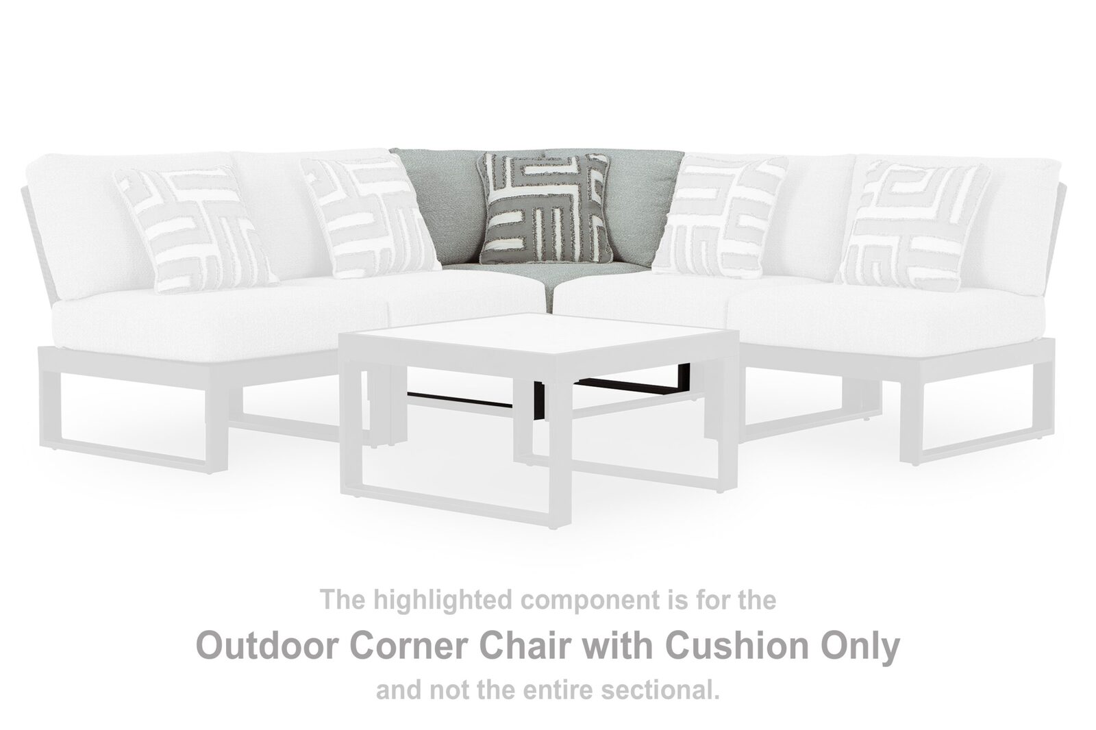 Beachloft - Corner With Cushion - Black / Gray - Image 2