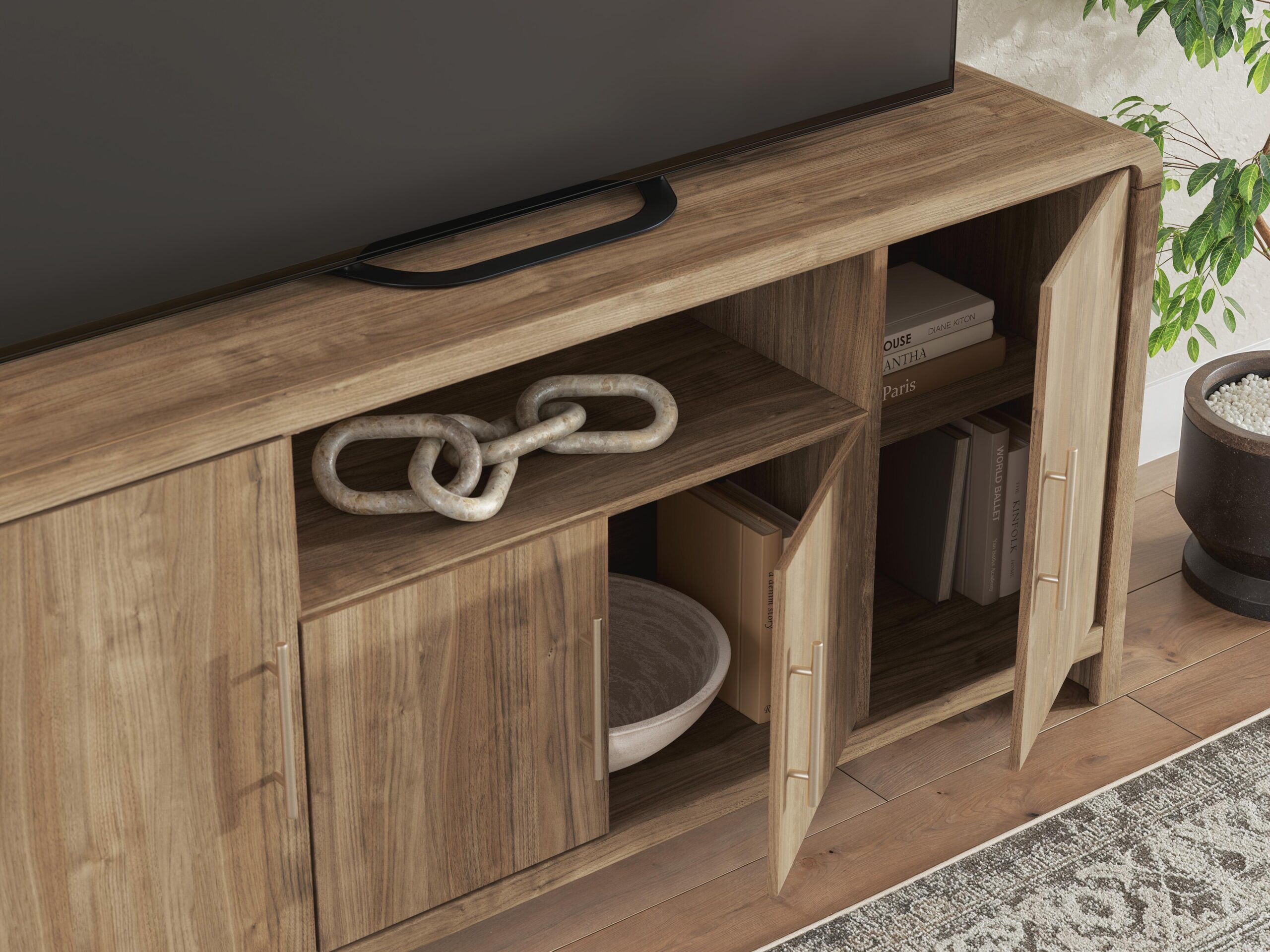 Dovander - Extra Large TV Stand - Brown - Image 10