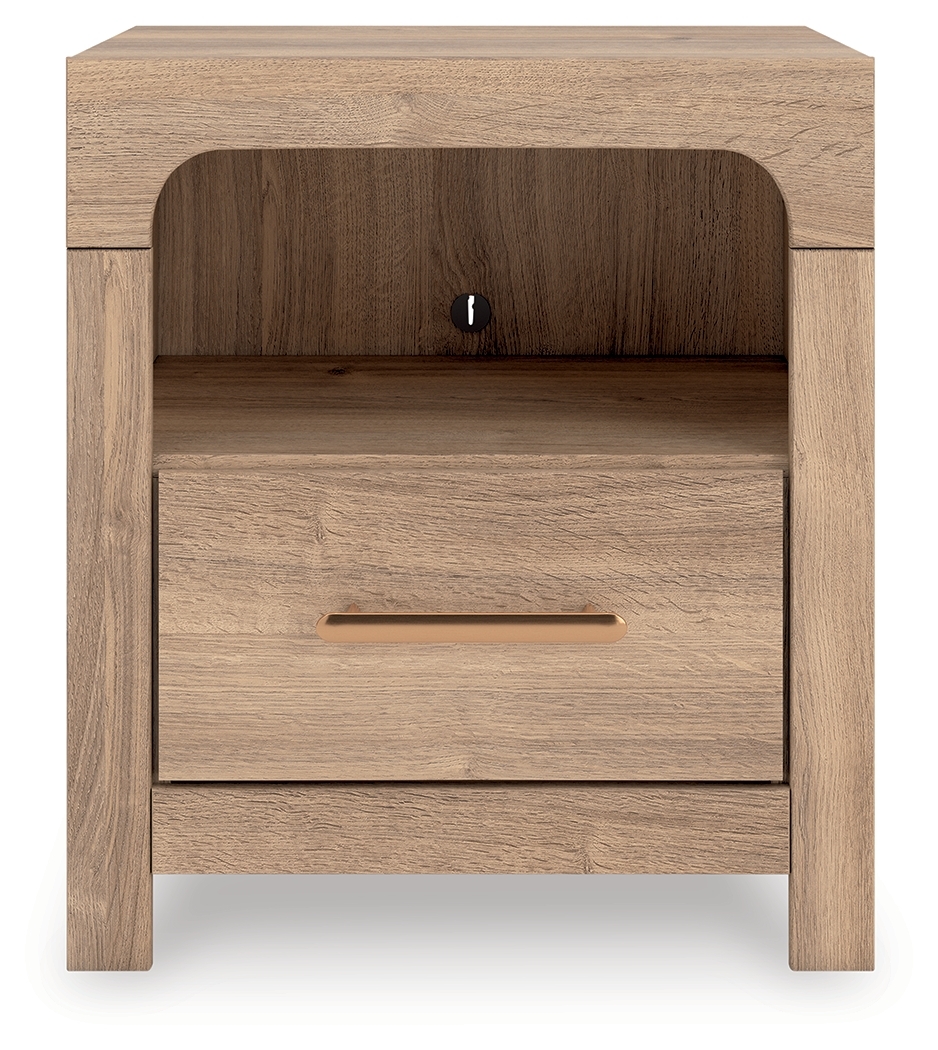 Kinlanni - One Drawer Night Stand - Tan - Image 5