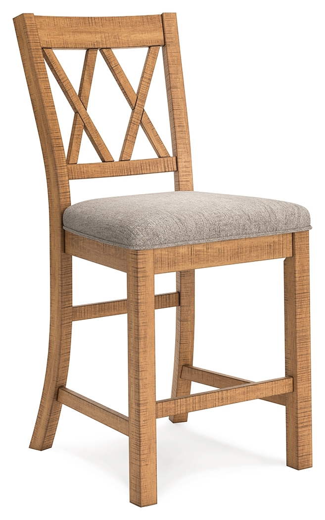 Havonplane - Upholstered Barstool (Set of 2) - Brown - Image 4