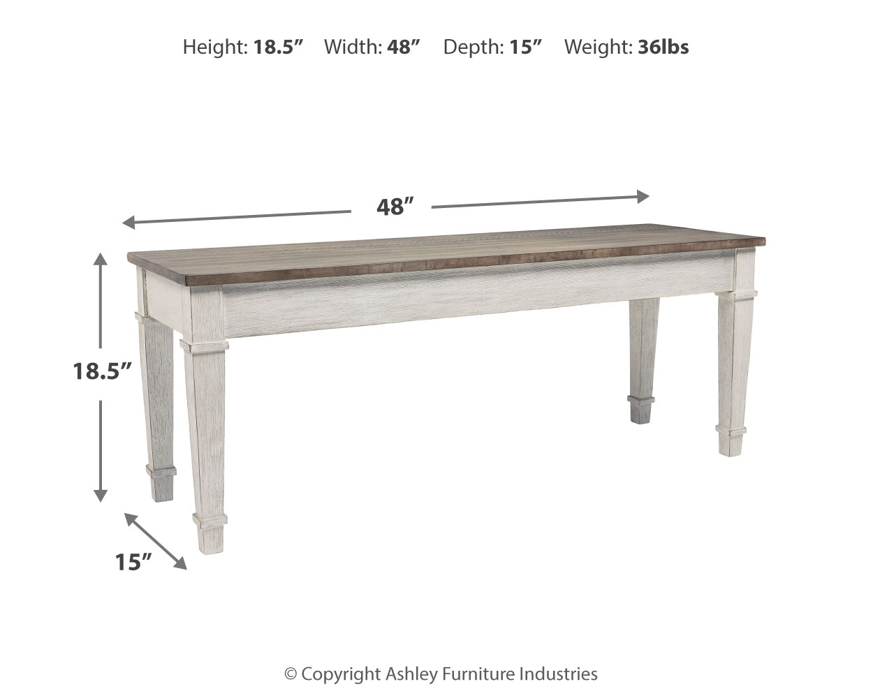 Skempton - Storage Bench - White - Image 4