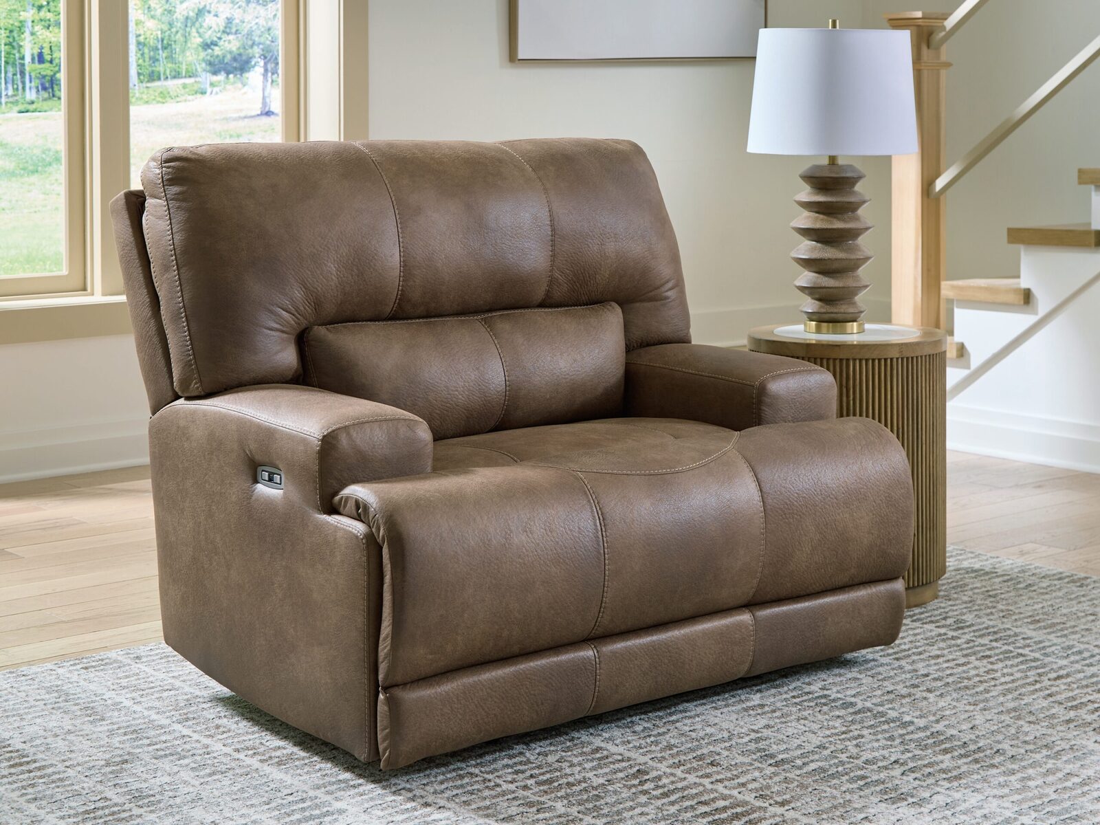 Beckley Place - Power Recliner With Adjustable Headrest - Earth - Image 2