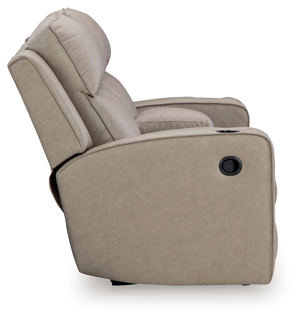 Lavenhorne - Dbl Rec Loveseat W/Console - Pebble - Image 6
