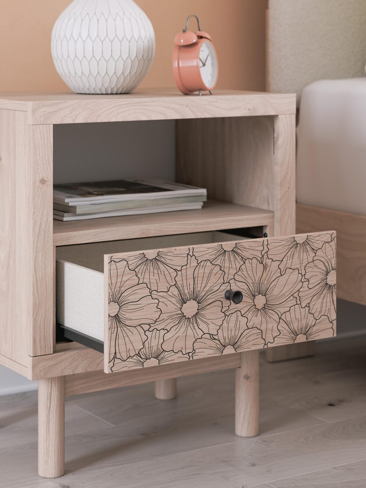Arloster - One Drawer Night Stand - Tan - Image 10