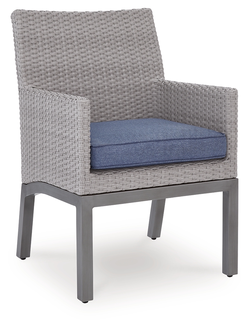 Half Moon Beach - Arm Chair With Cushion (Set of 2) - Blue / Gray - Image 3