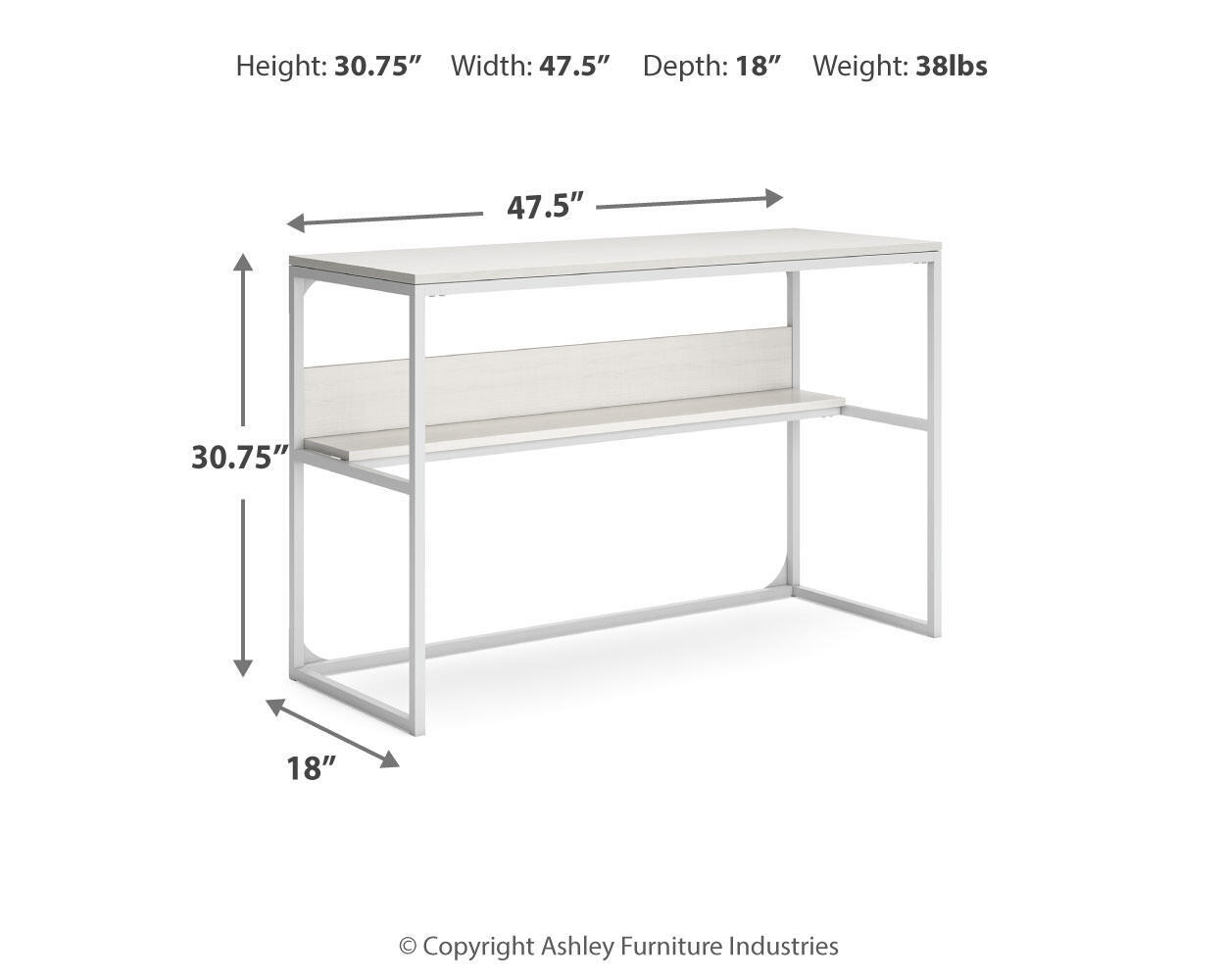 Deznee - 48" Home Office Desk - White - Image 8