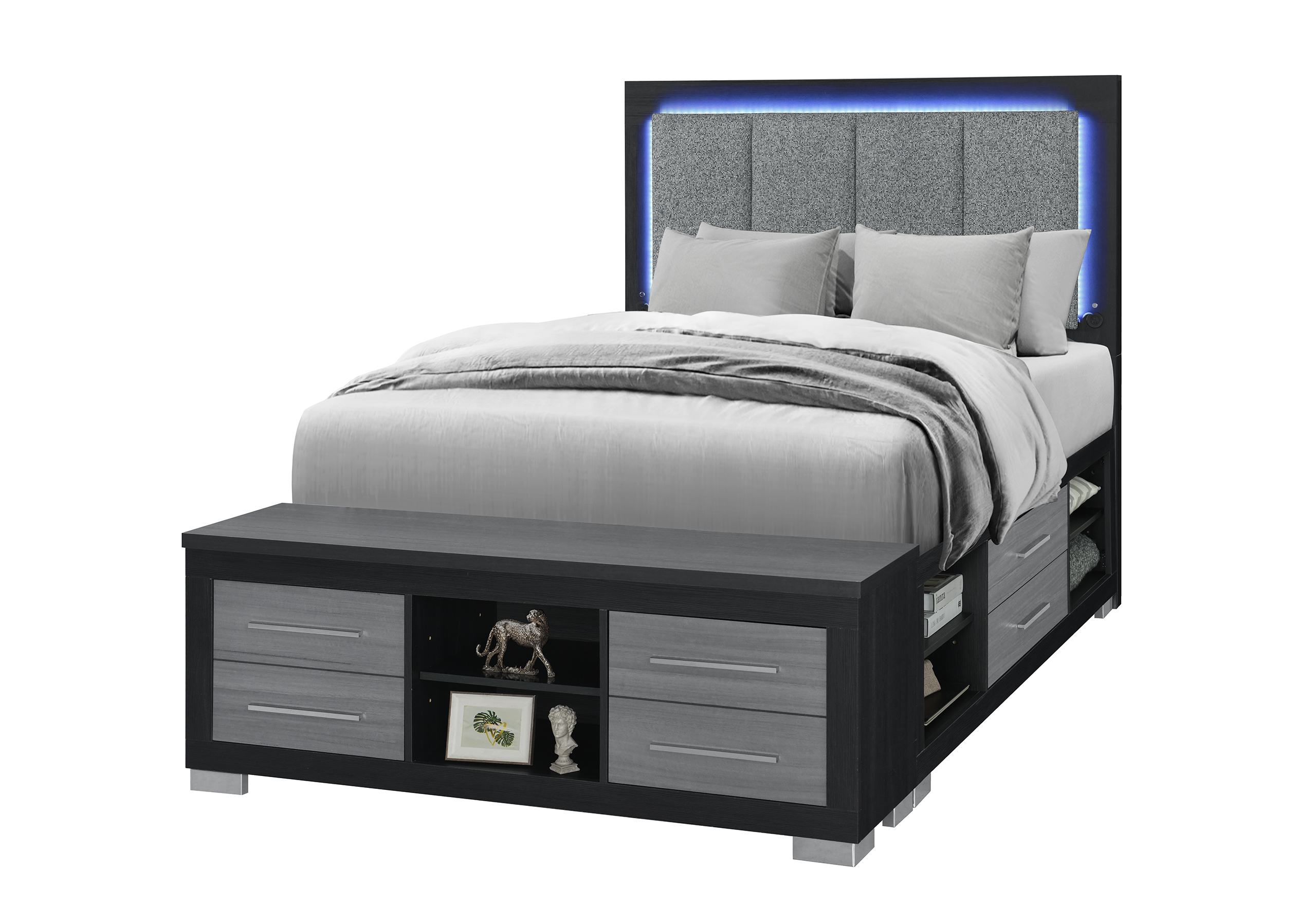 Emma - Full Bed - Black / Gray - Image 3