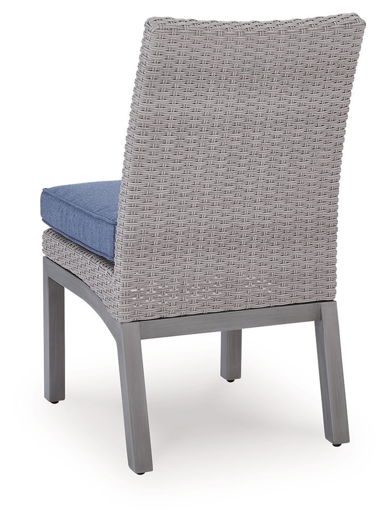 Half Moon Beach - Side Chair With Cushion (Set of 2) - Blue / Gray - Image 5