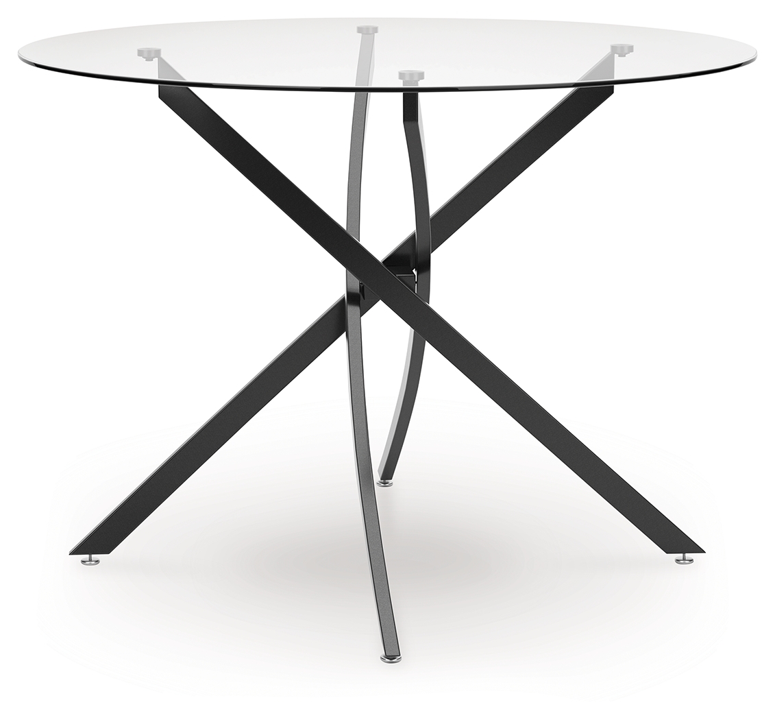 Pharwynn - Round Dining Room Table - Black - Image 3