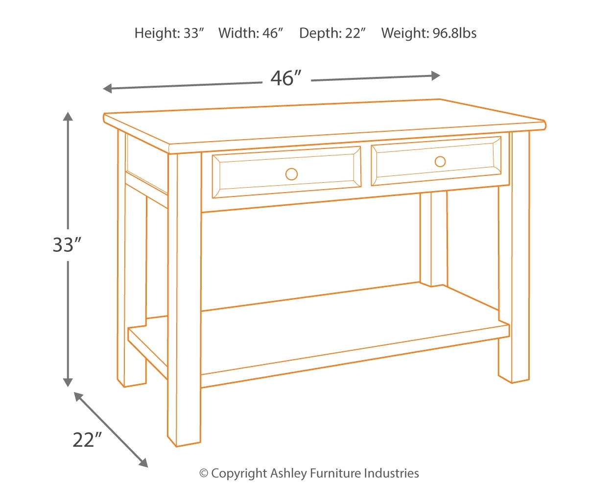 Tyler Creek - Sofa Table - Grayish Brown / Black - Image 10