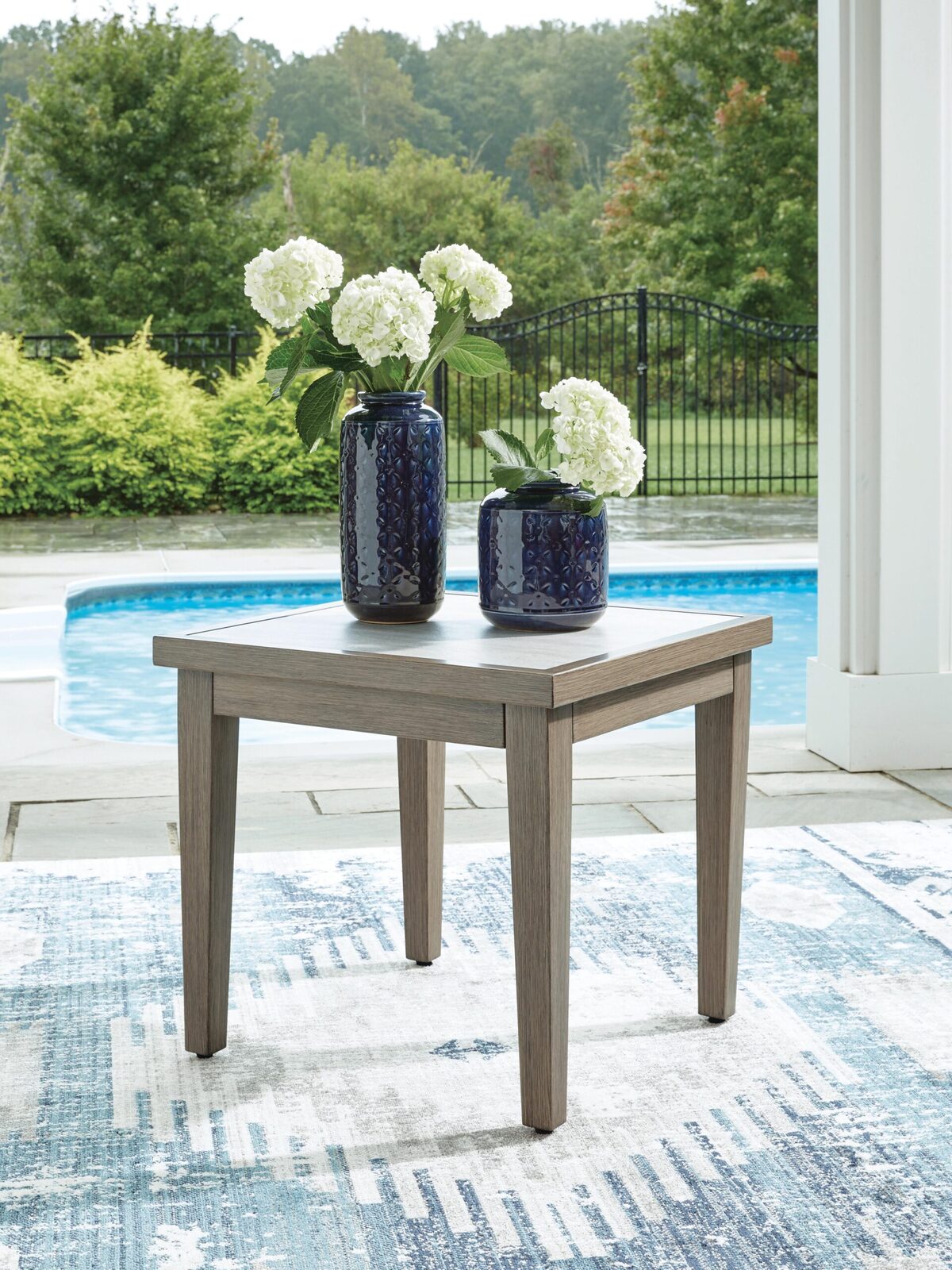 Rainier Ranch - Square End Table - Brown / Beige - Image 2