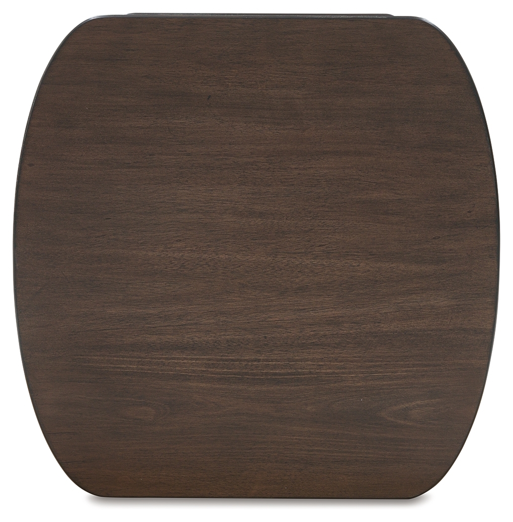 Korestone - Square End Table - Dark Brown - Image 5