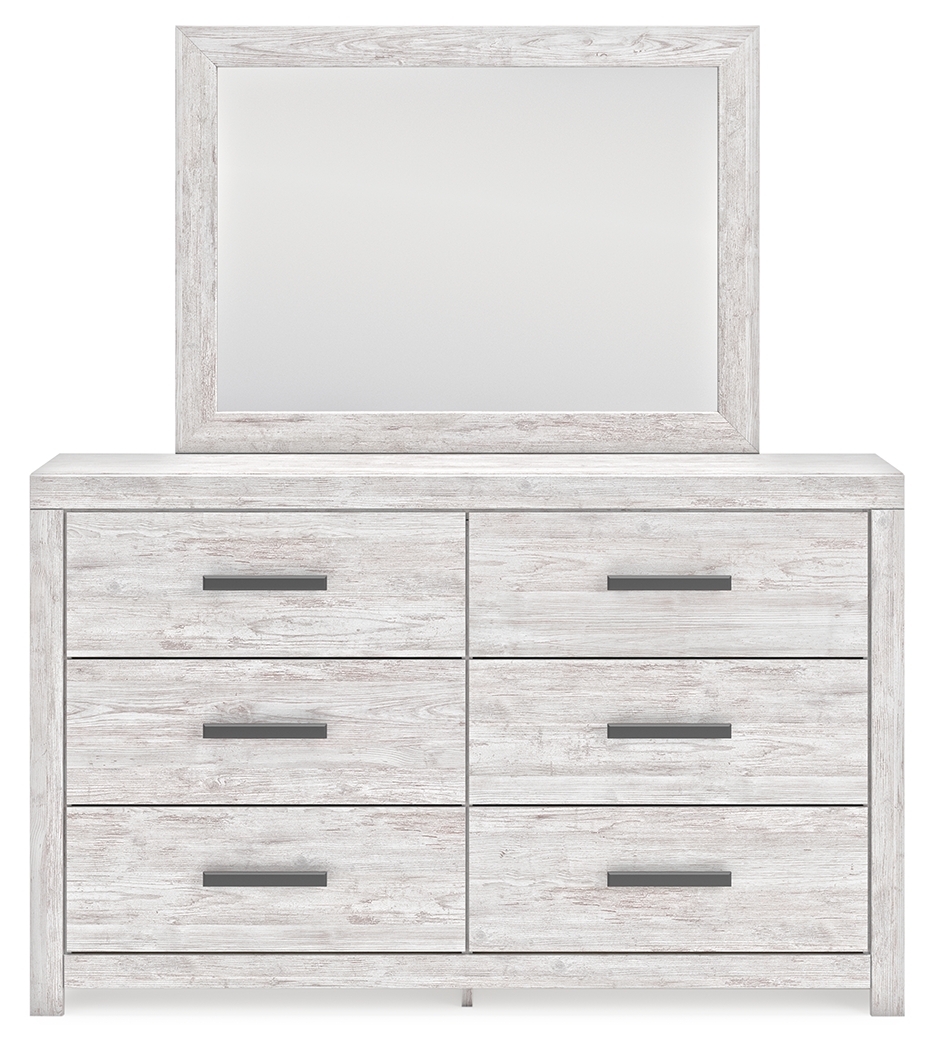 Cayboni - Dresser And Mirror - Whitewash - Image 5