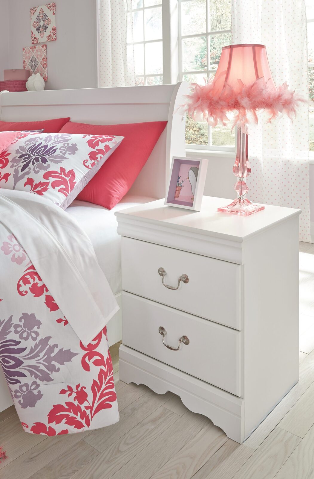 Anarasia - Two Drawer Night Stand - White - Image 3