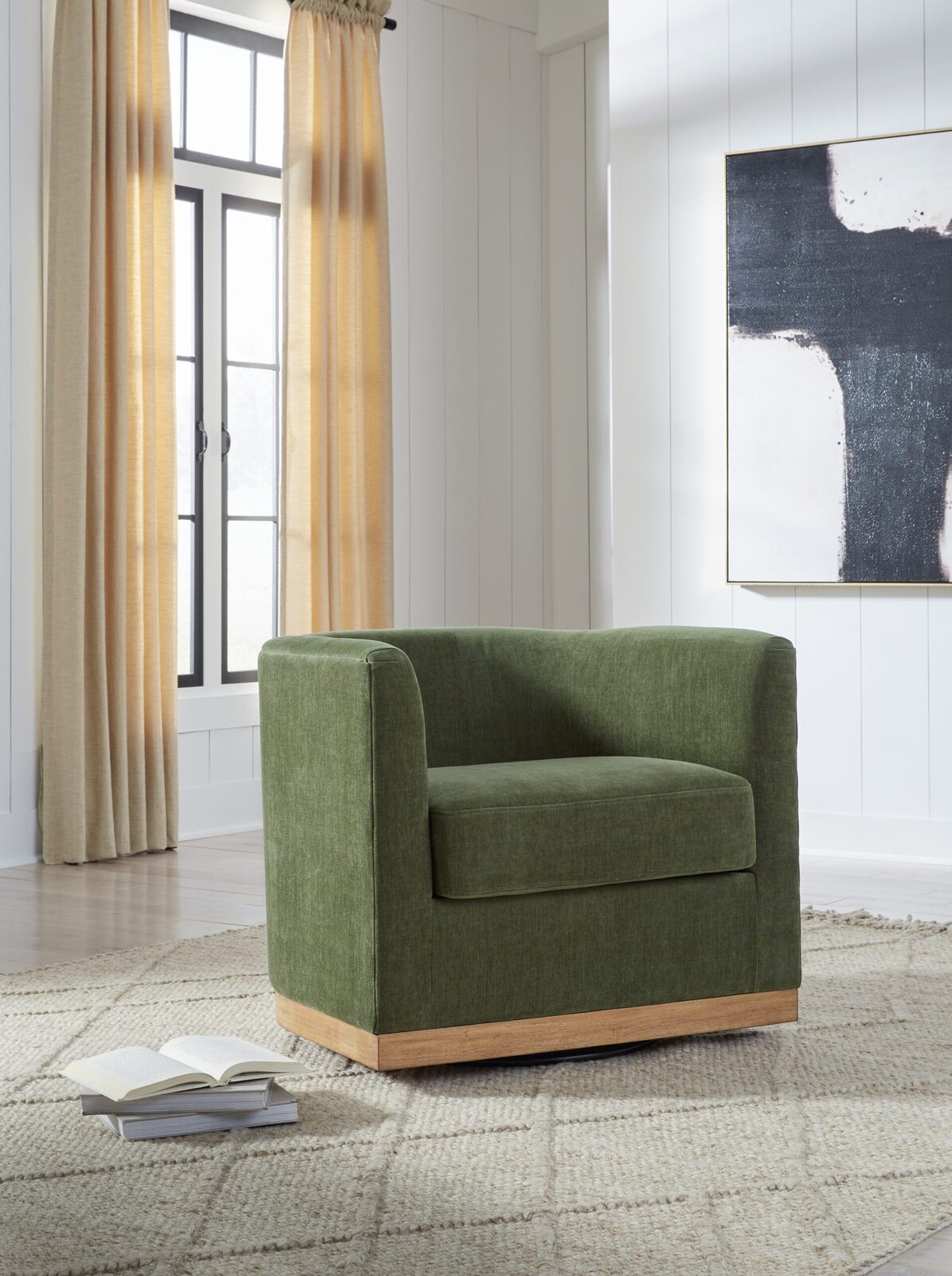 Jersonlow - Swivel Chair - Forest Green - Image 2
