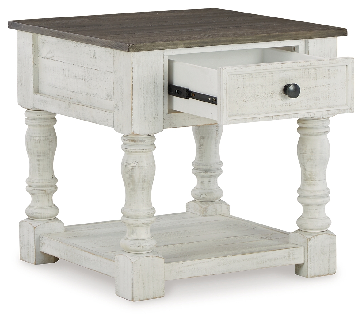 Havalance - Square End Table - White / Gray - Image 3