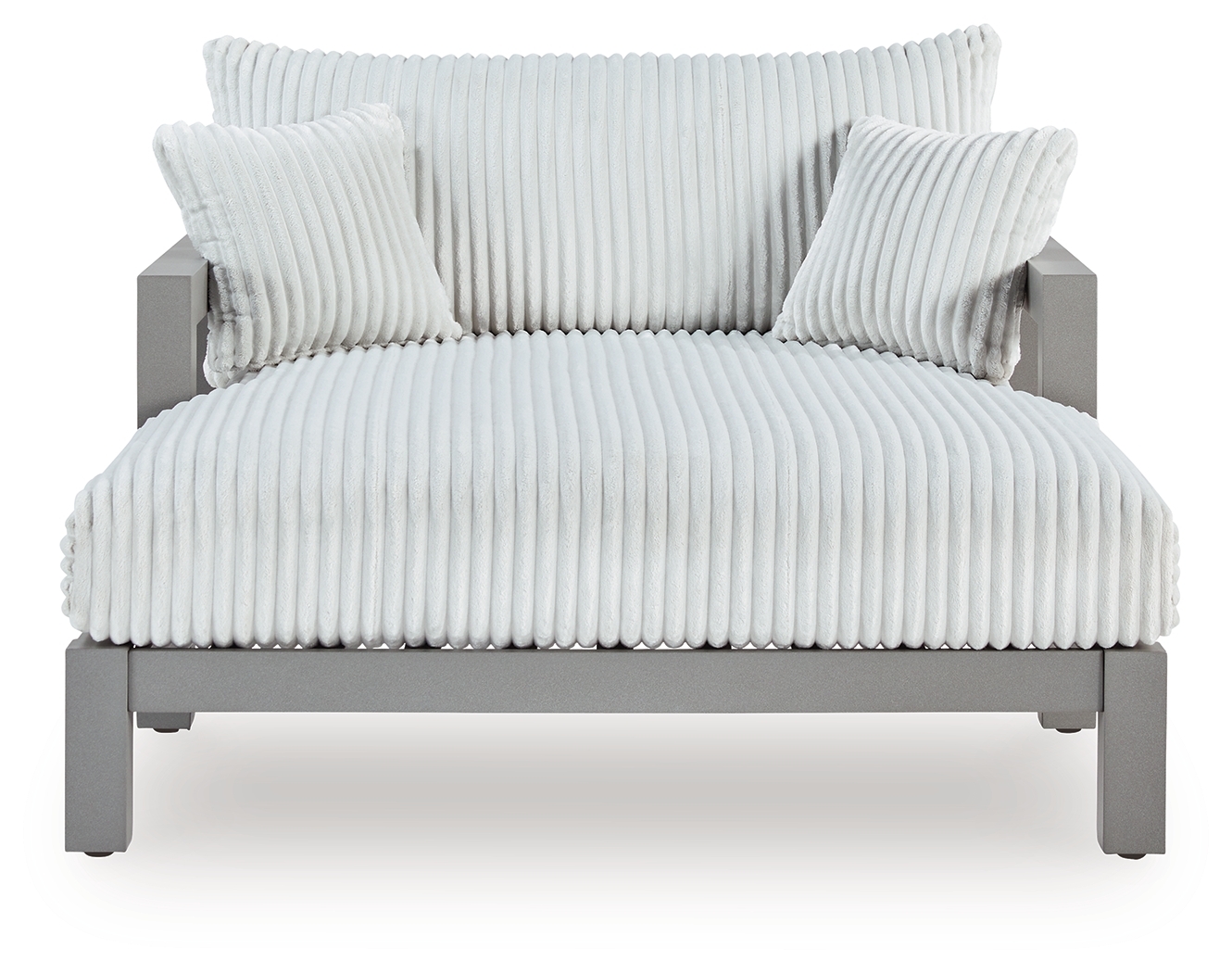 Hurley Park - Chaise Lounge With Cushion - Gray - Image 3