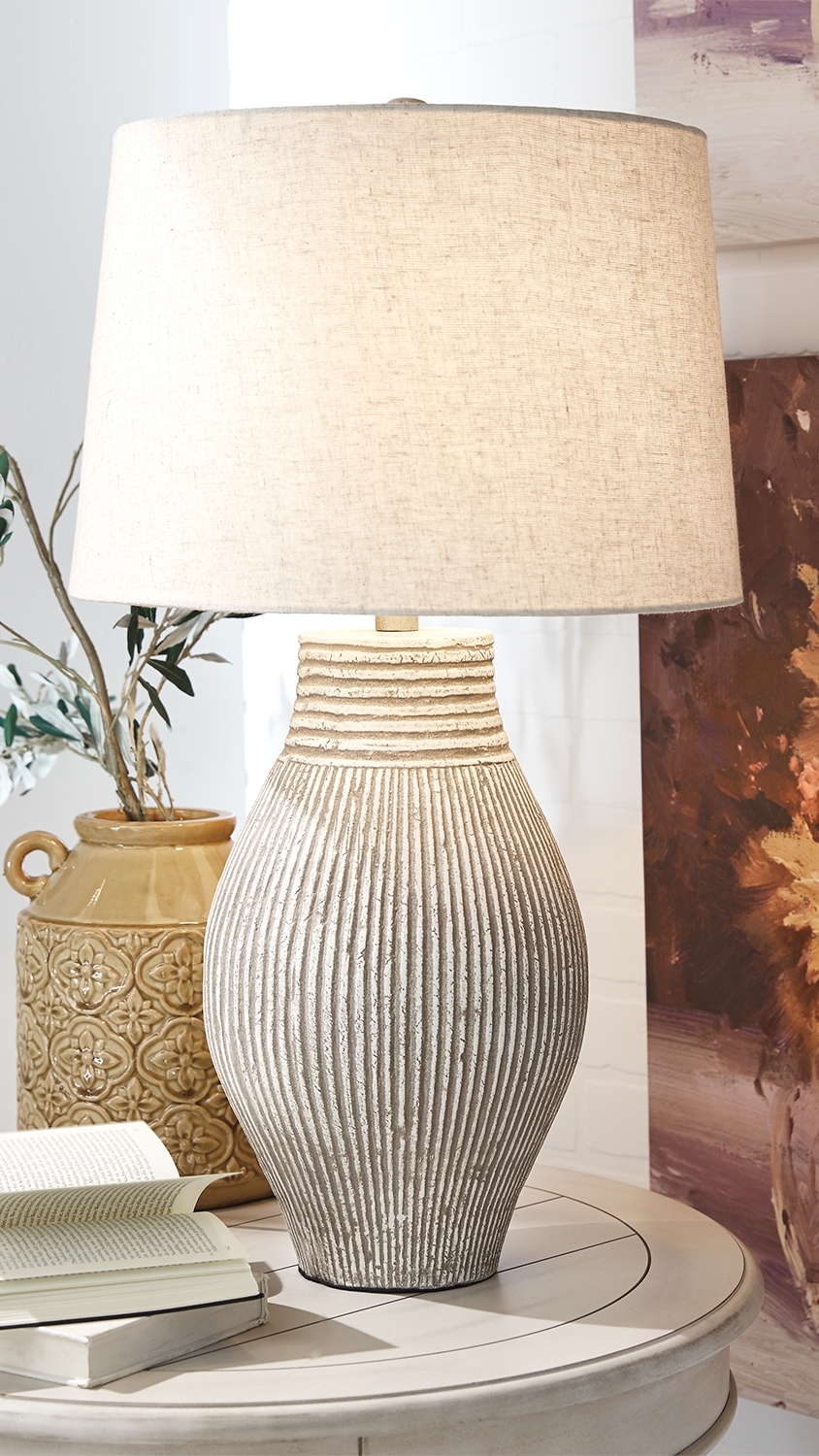 Layal - Paper Table Lamp - Beige - Image 2