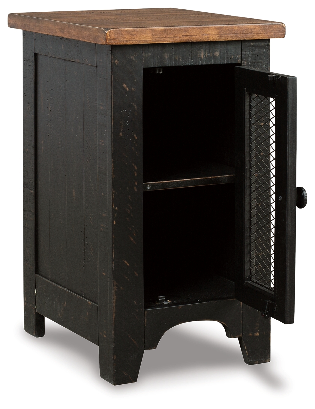 Valebeck - Chair Side End Table - Black / Brown - Image 3