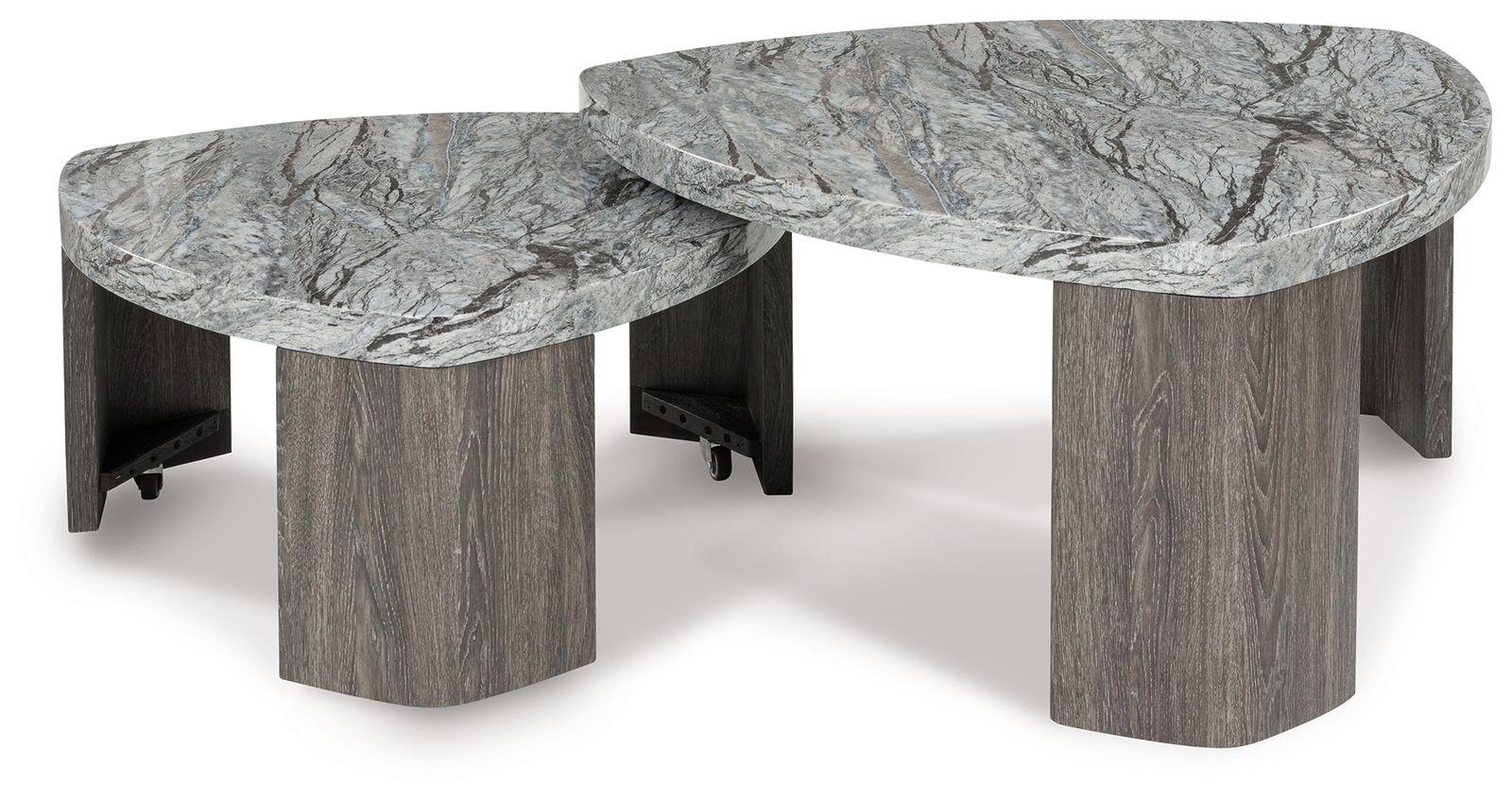 Surmour - Stacked Cocktail Table - Gray / Brown - Image 4