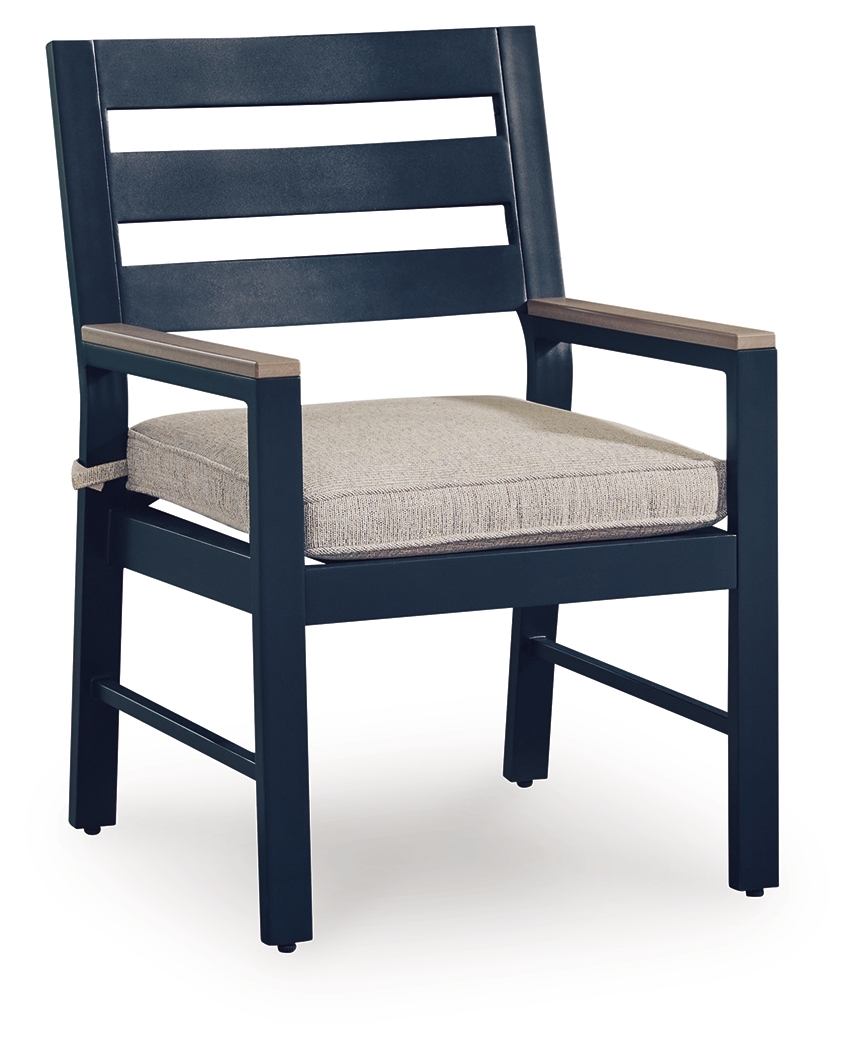East Beach - Arm Chair With Cushion (Set of 2) - Blue - Image 3