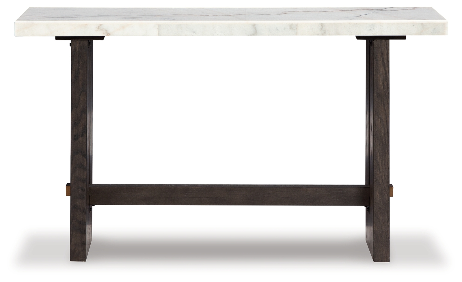 Burkhaus - Sofa Table - White / Dark Brown - Image 3