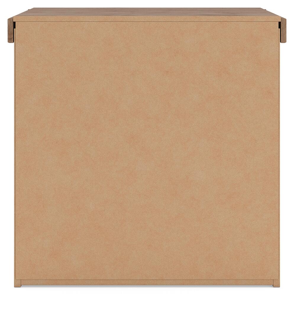Savonport - Two Drawer Night Stand - White / Brown - Image 8