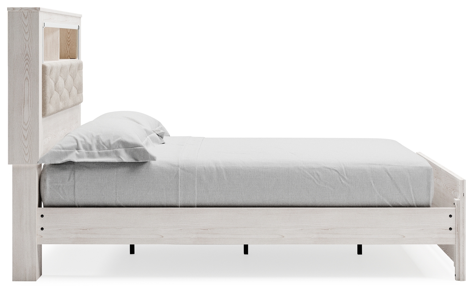 Altyra - Queen Panel Bookcase Bed With Roll Slats - White - Image 6