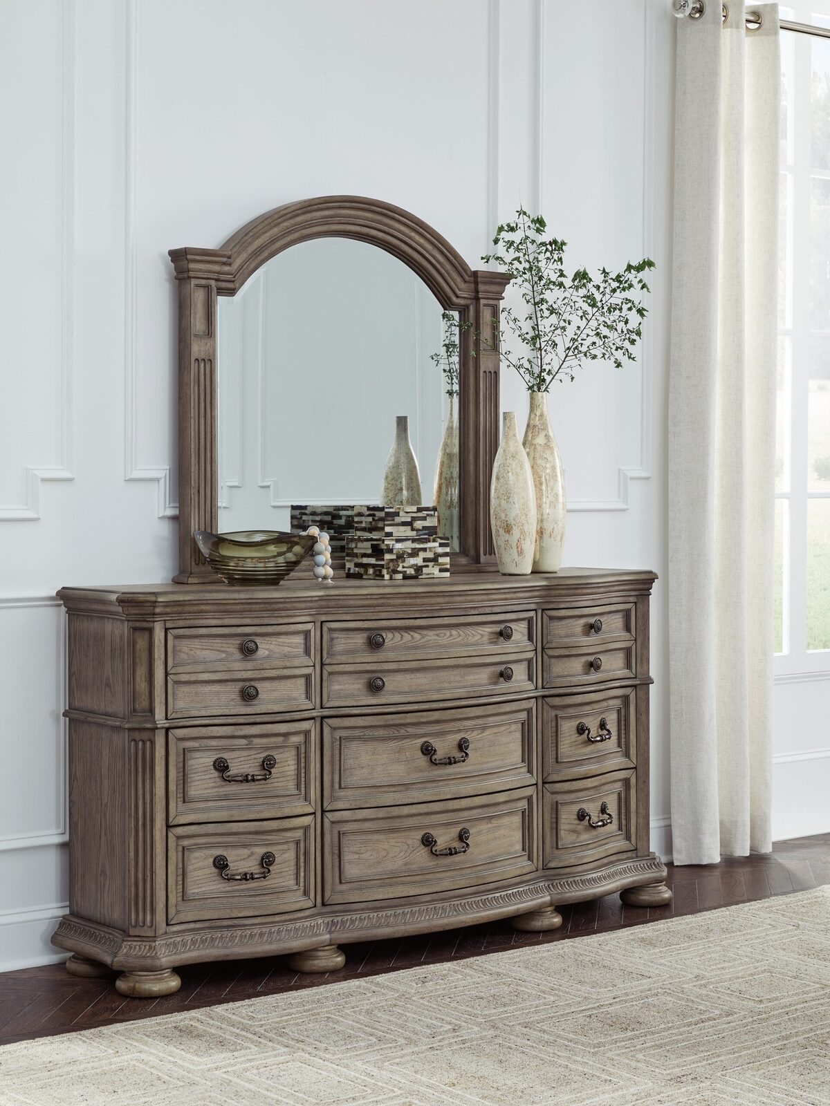 Ardenfield - Dresser And Mirror - Light Brown - Image 2