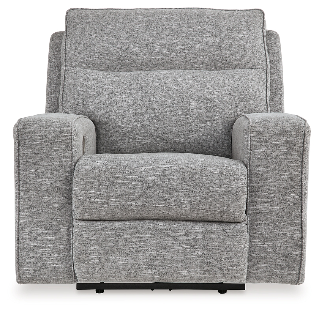 Biscoe - Power Recliner /Adj Headrest - Pewter - Image 4