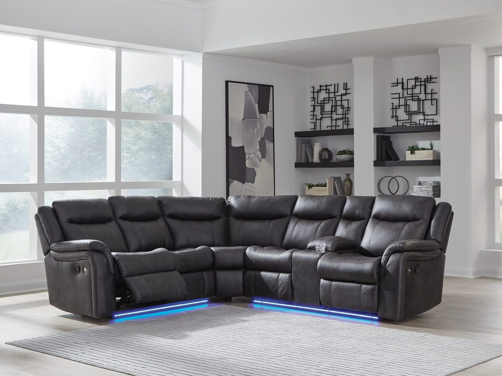 Sultan Meadow - 2-Piece Reclining Sectional - Carbon - Image 4