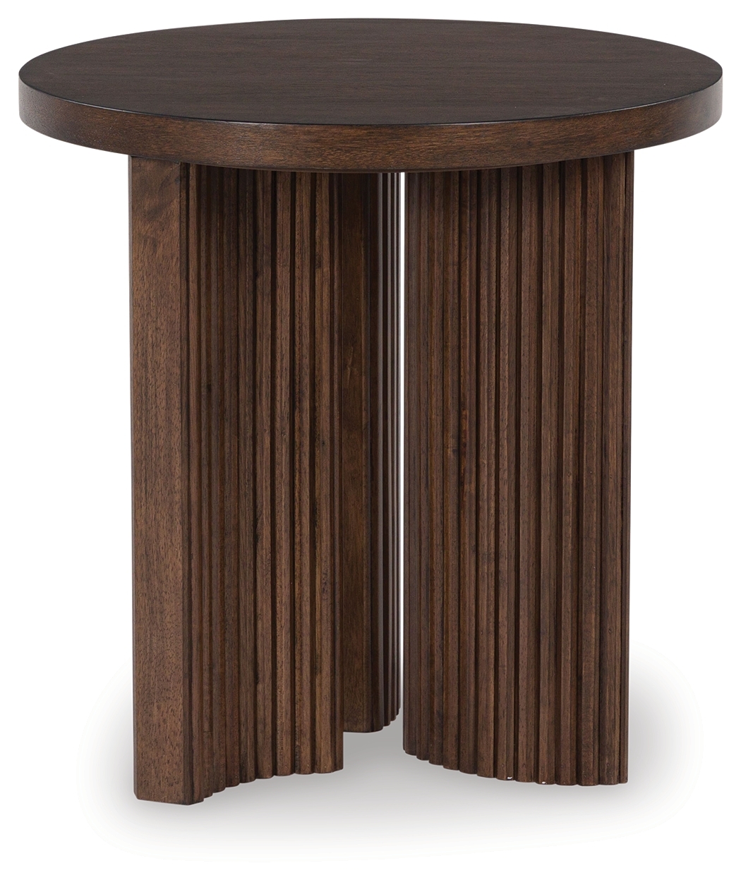 Korestone - Round End Table - Dark Brown - Image 3