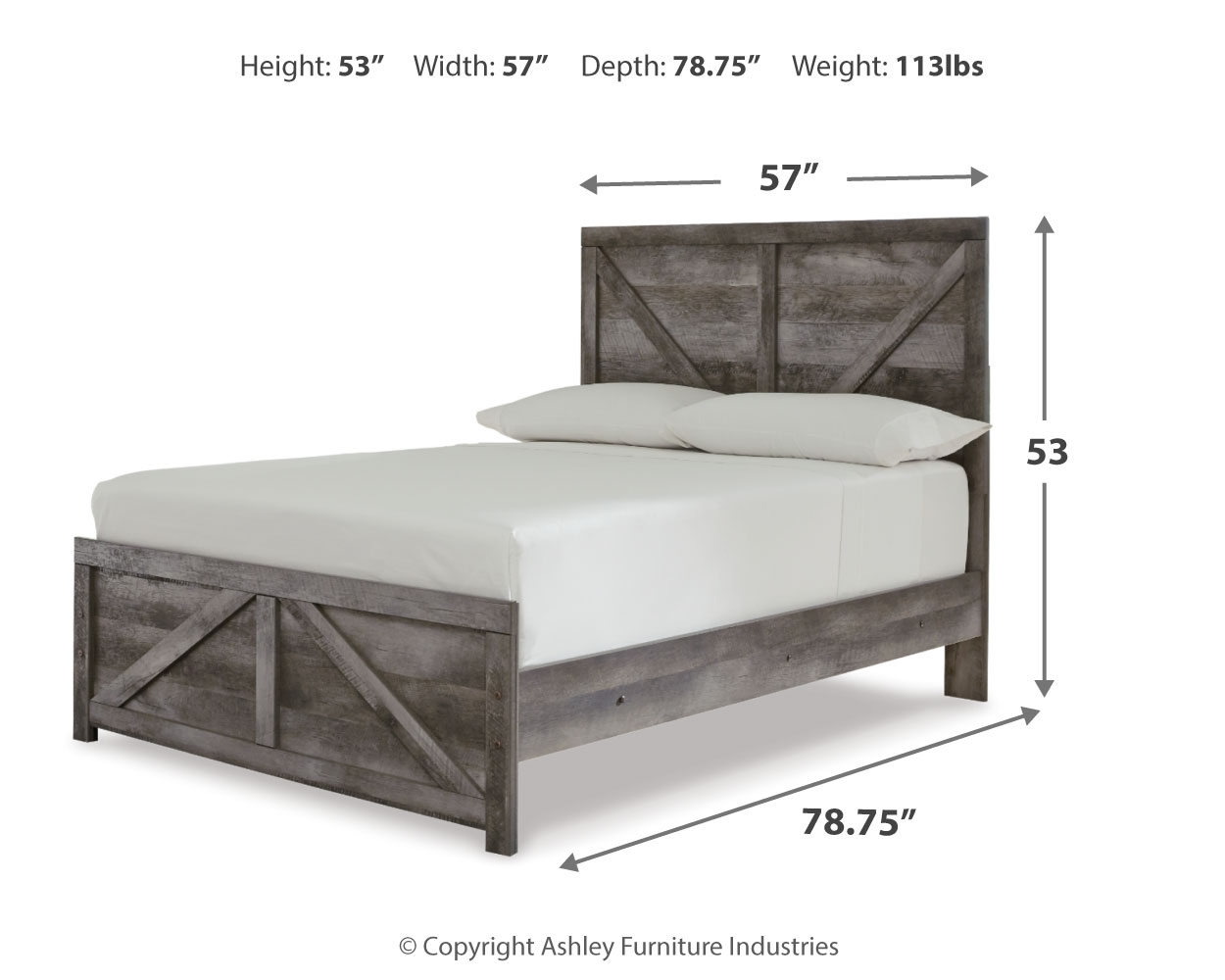 Wynnlow - Crossbuck Panel Bed - Image 7