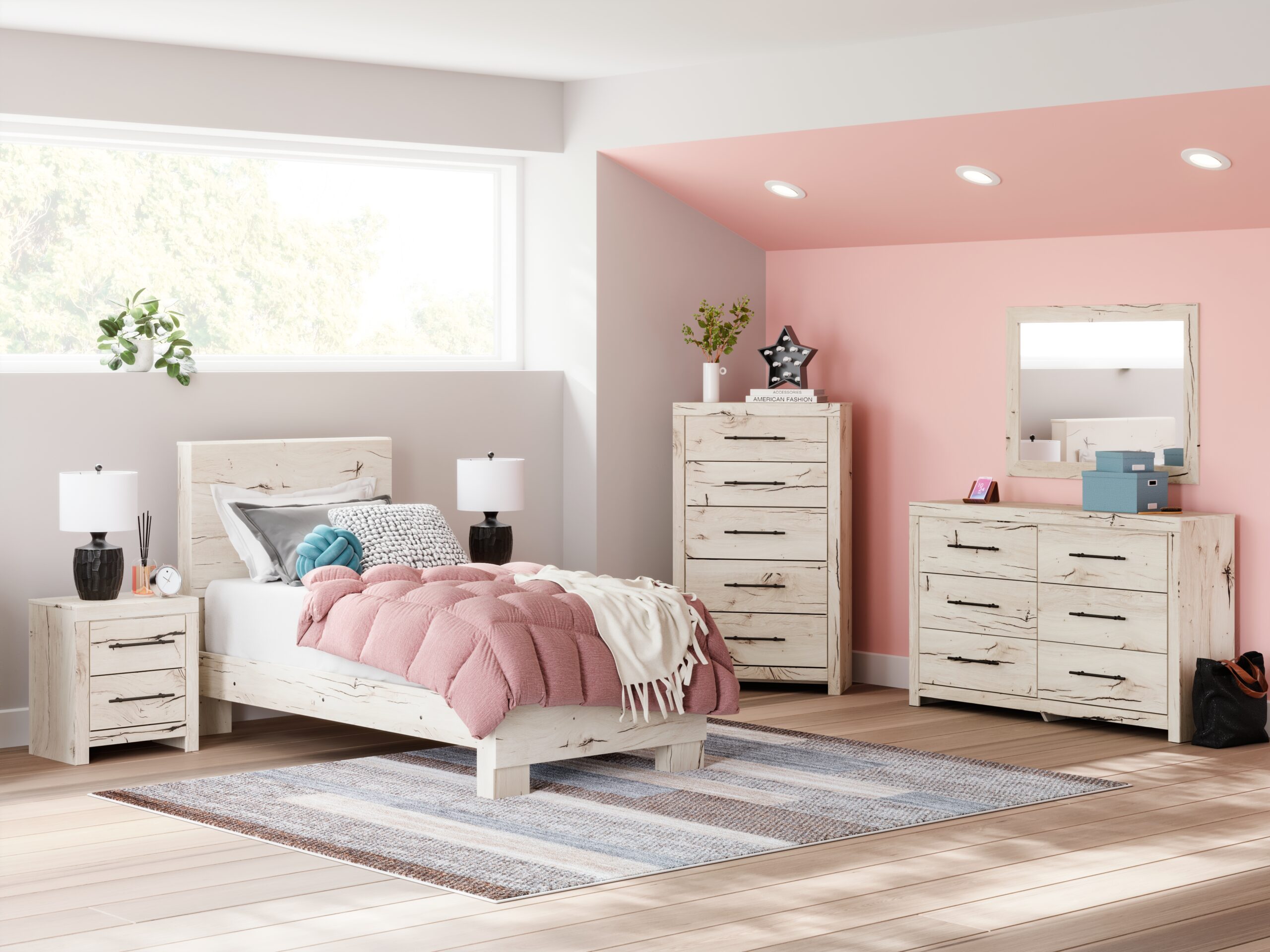 Lawroy - Two Drawer Night Stand - Light Natural - Image 10