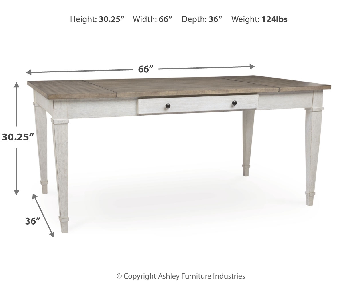 Skempton - RECT DRM Table w/Storage - White - Image 4