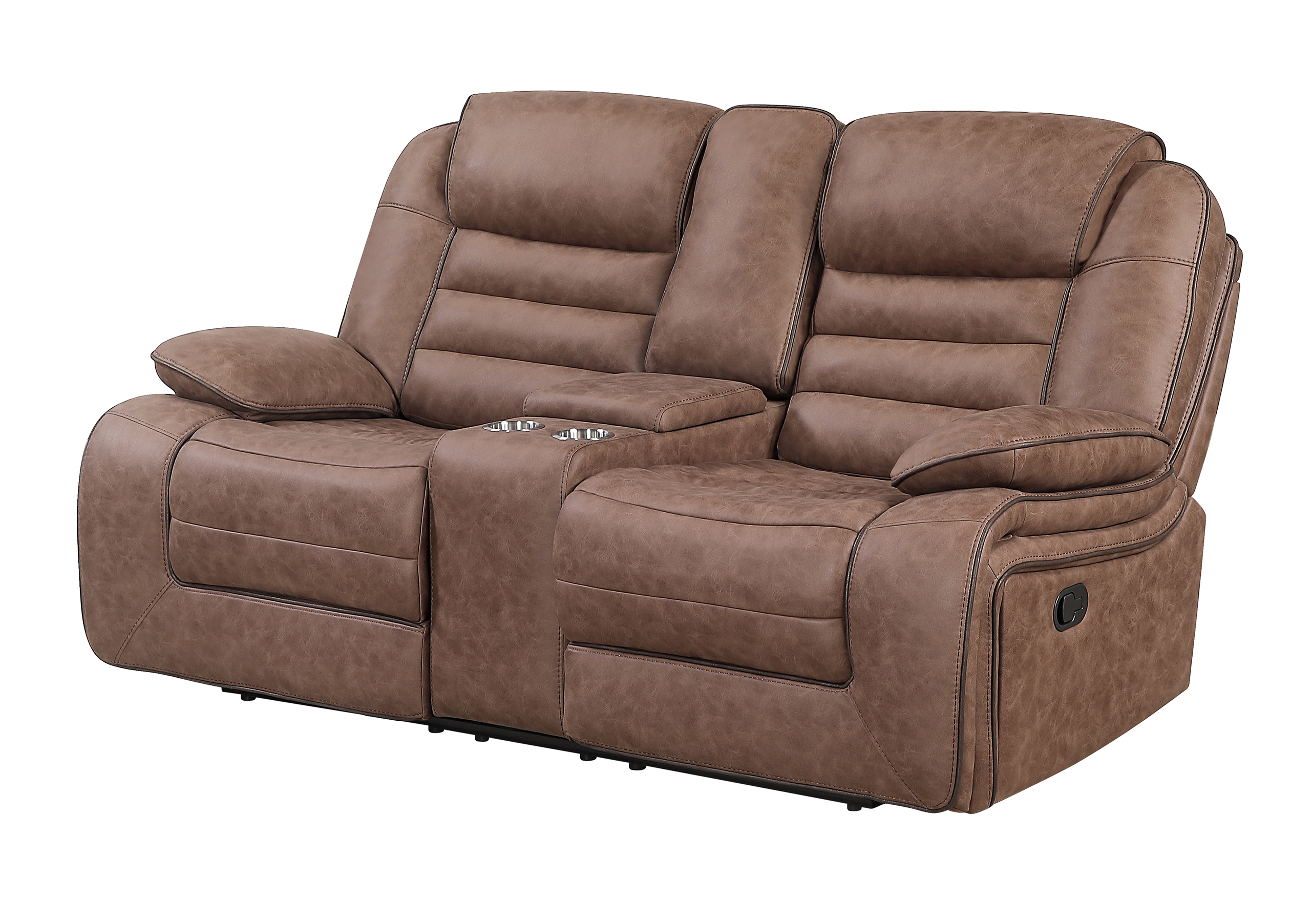U2250 - Console Reclining Loveseat - Brown - Image 2