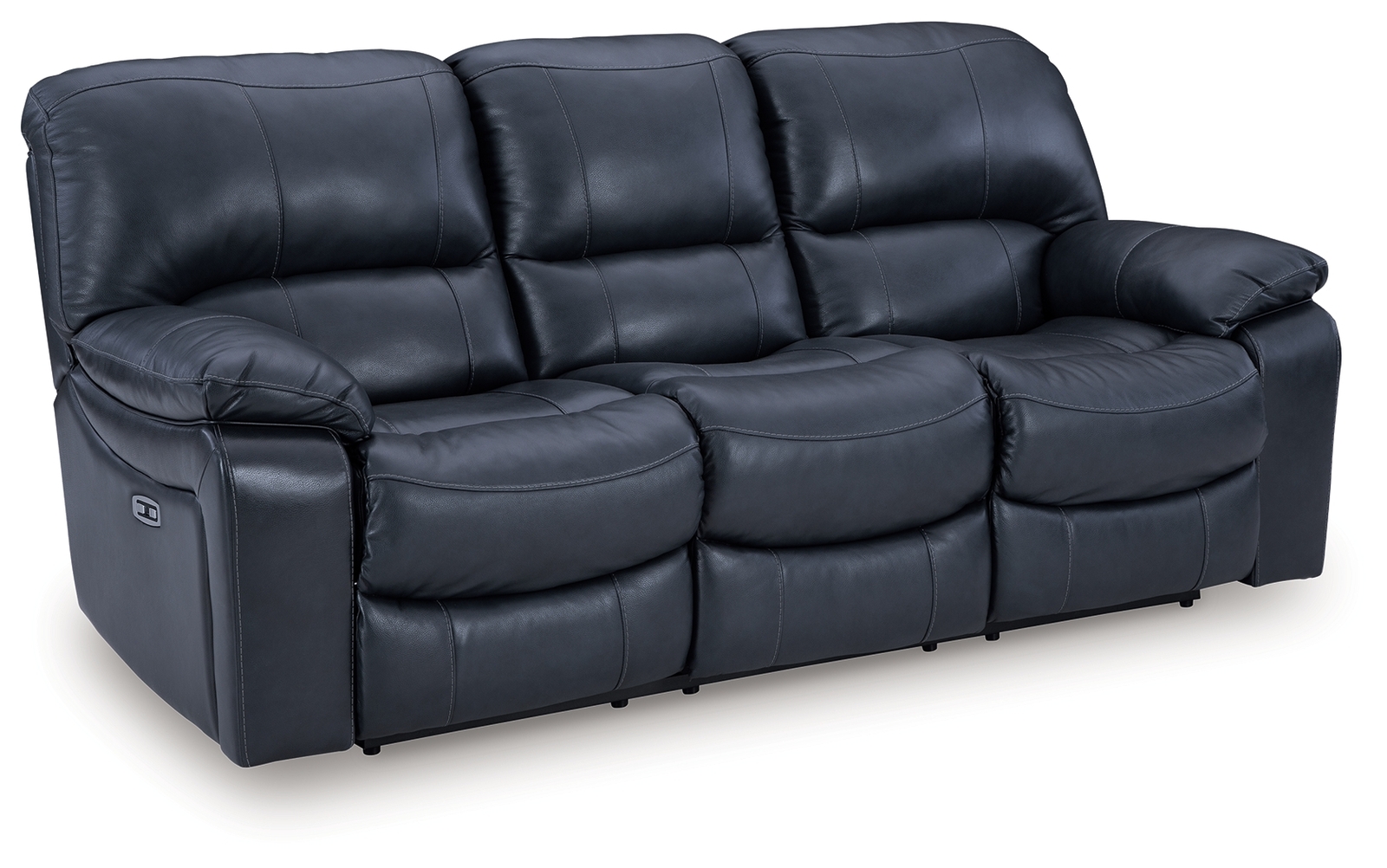 Leesworth - 3 Pc. - Power Reclining Sofa, Power Reclining Loveseat, Power Rocker Recliner - Ocean - Image 3