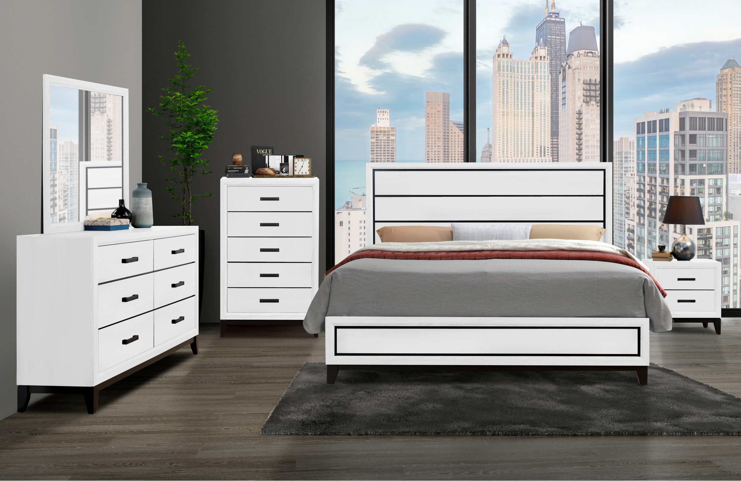 Kate - King Bedroom Set - White - Image 11