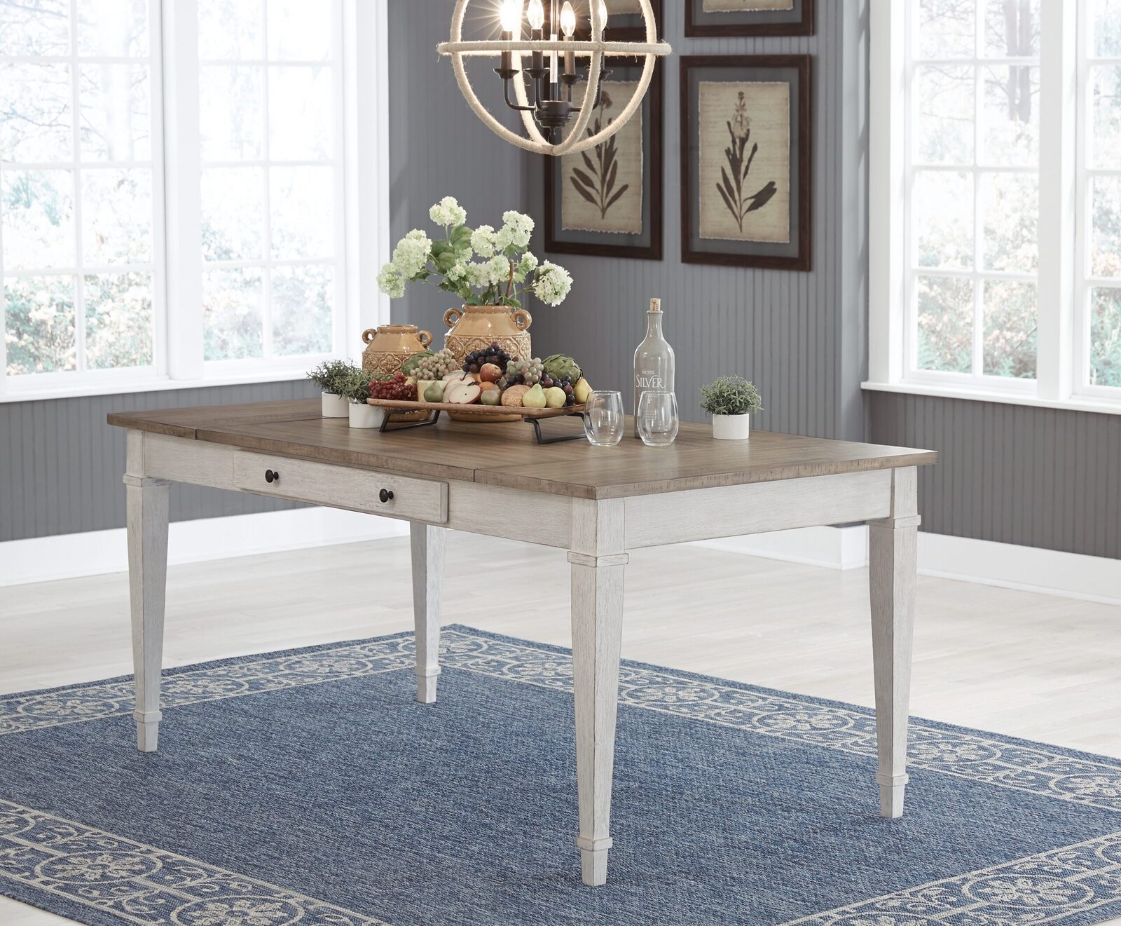 Skempton - RECT DRM Table w/Storage - White - Image 2