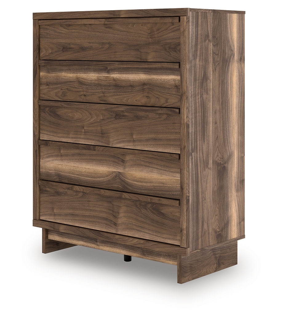Chirason - Five Drawer Wide Chest - Brown - Image 8