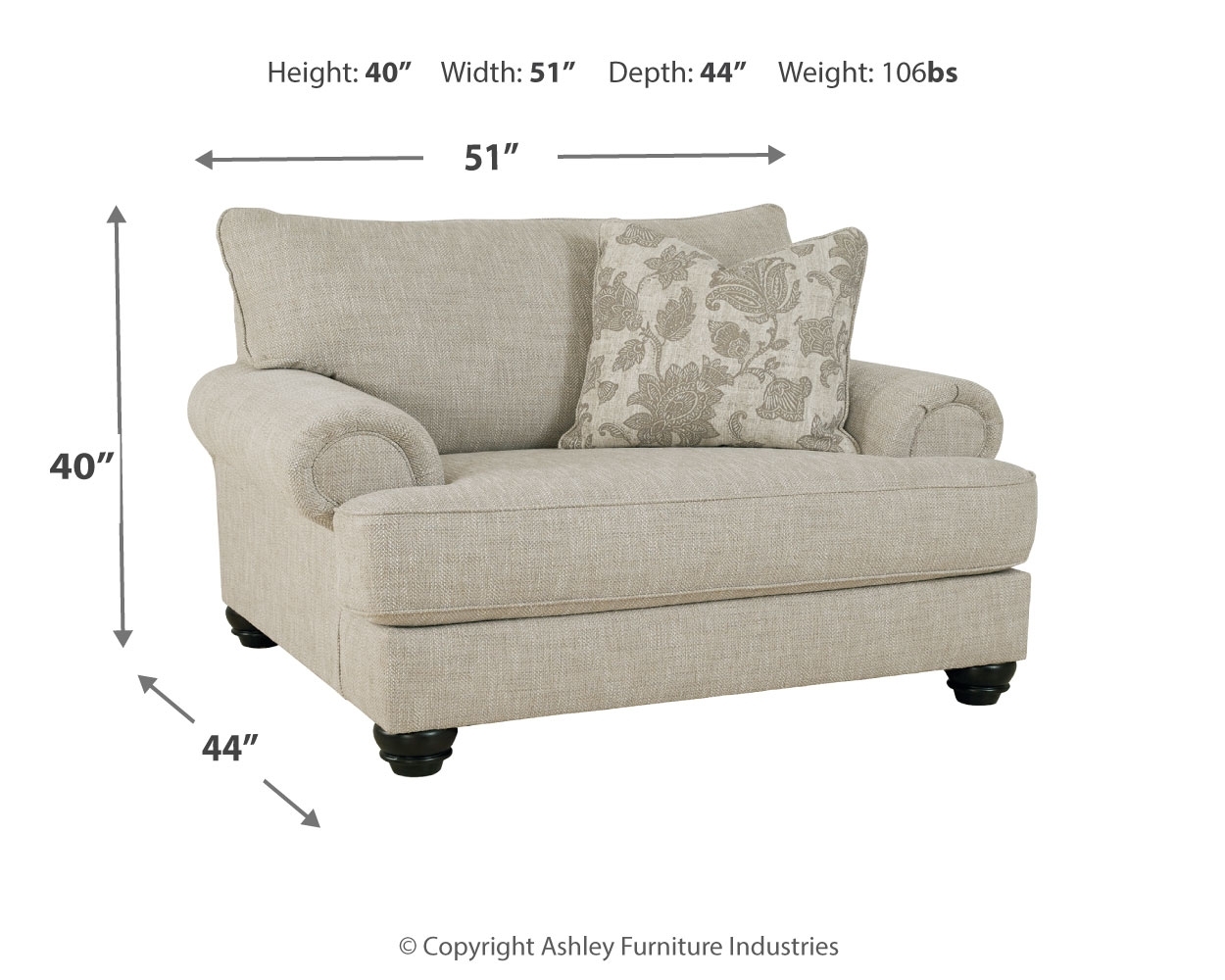 Asanti - Chair and a Half - Fog - Image 7