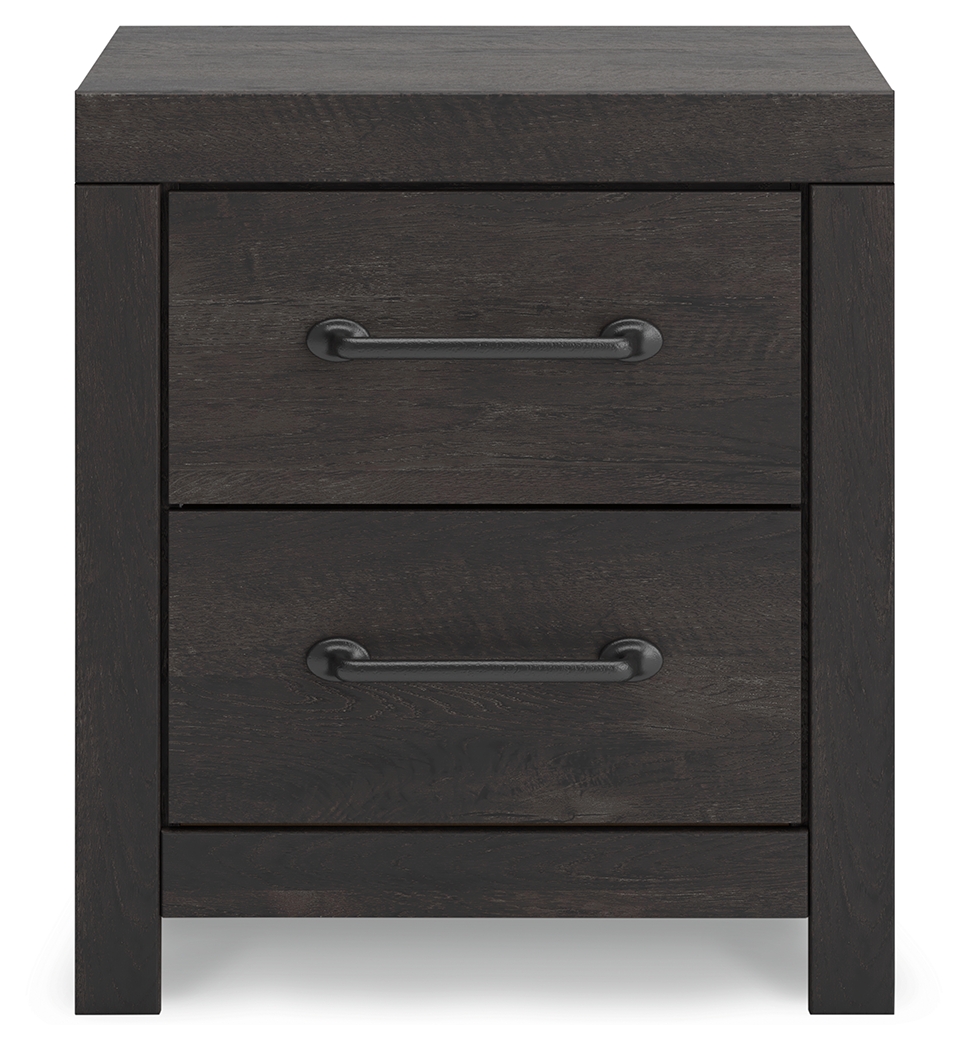 Hollivern - Two Drawer Night Stand - Dark Gray - Image 5