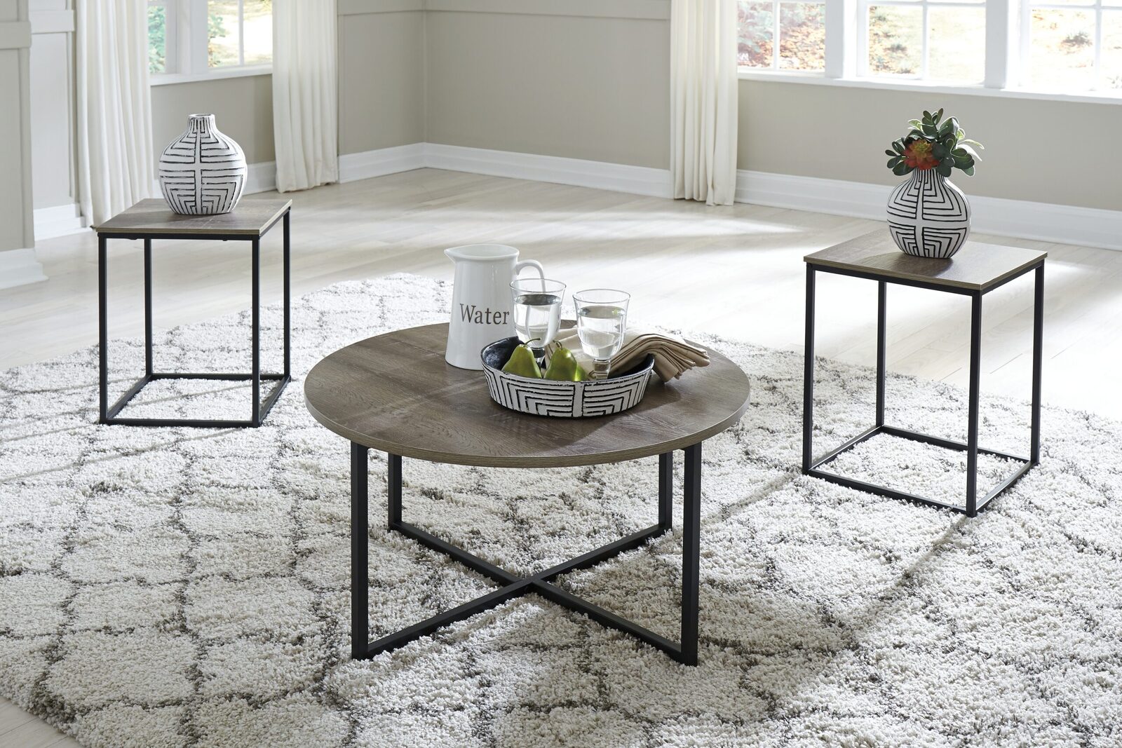 Wadeworth - Occasional Table Set (Set of 3) - Brown / Beige - Image 2