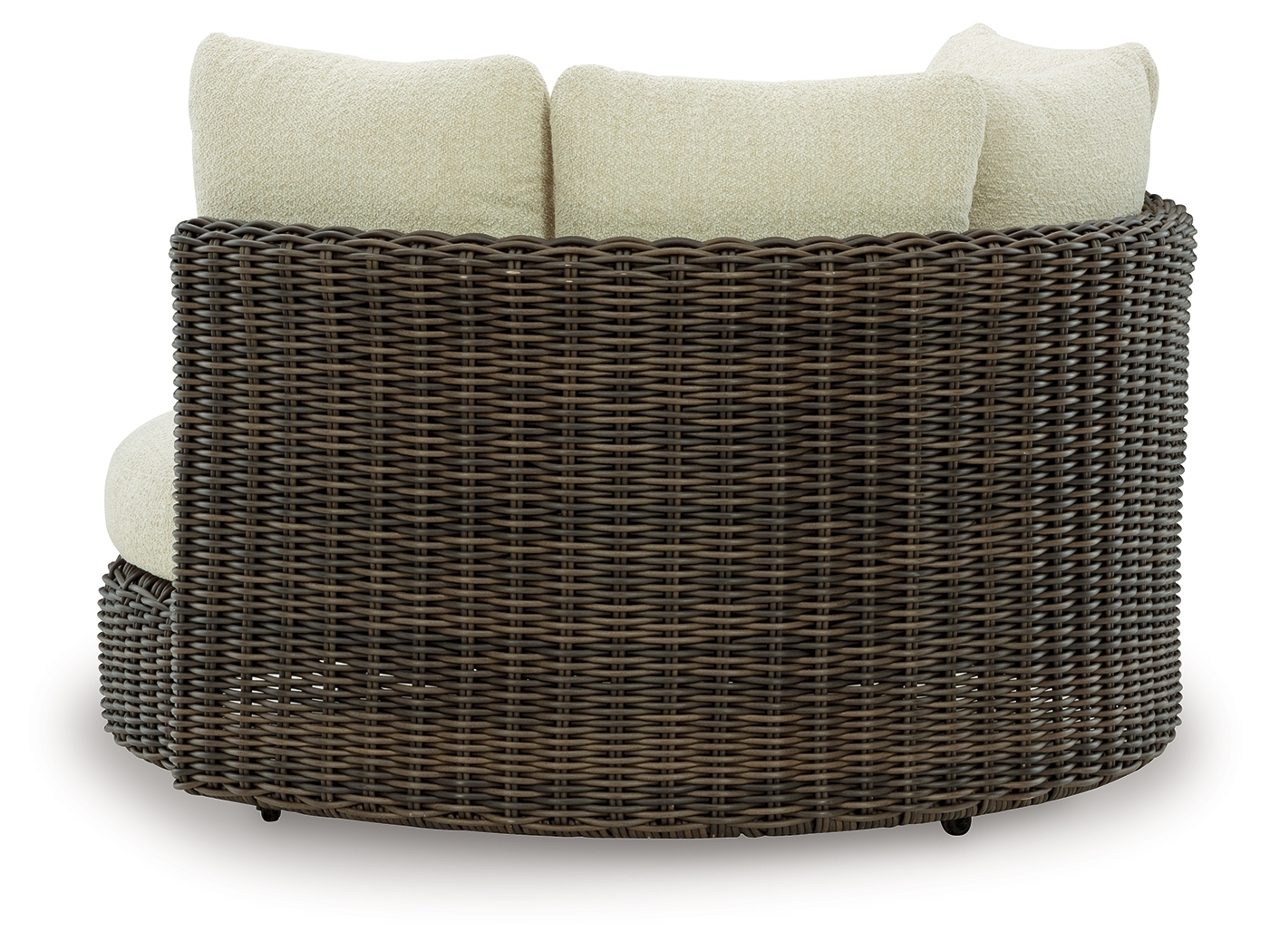 Kimora - Swivel Lounge Chair With Cushion - Beige / Dark Brown - Image 4
