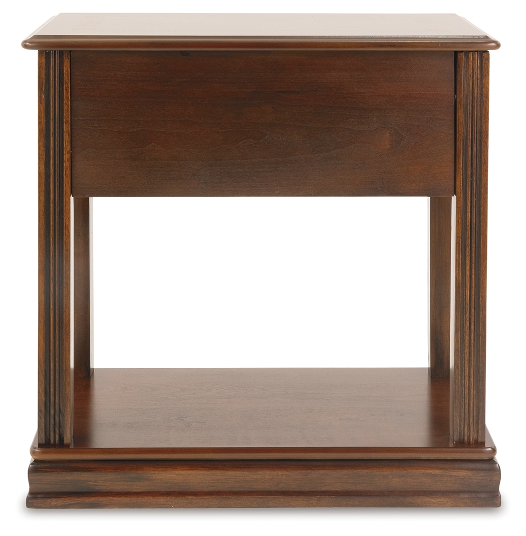 Breegin - Chair Side End Table - Removable Tray - Brown - Image 4
