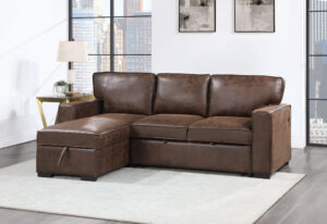 U0203 - Reversible Pullout Sofa Bed - Coffee