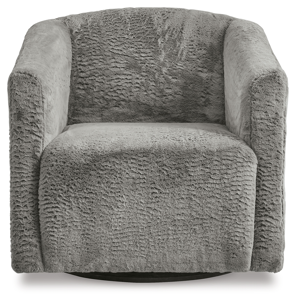 Bramner - Swivel Accent Chair - Charcoal - Image 3