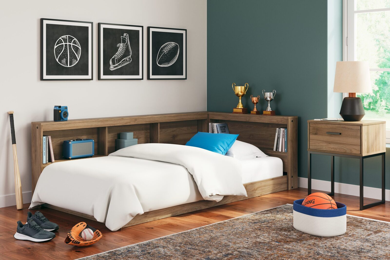 Deanlow - Bookcase Storage Bed - Image 3