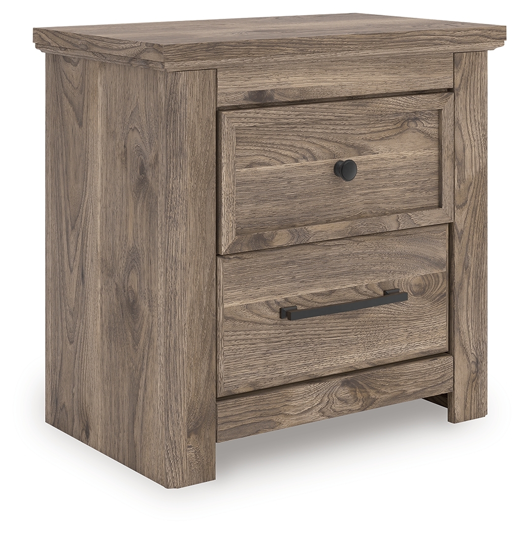 Rusticott - Two Drawer Night Stand - Brown - Image 2
