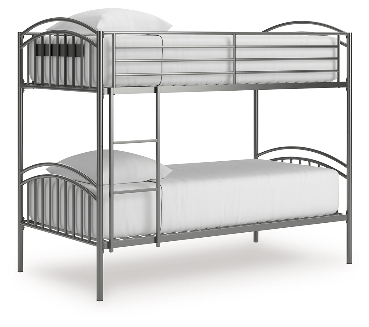Lanceburg - Twin/Twin Bunk Bed With Ladder - Gray - Image 2